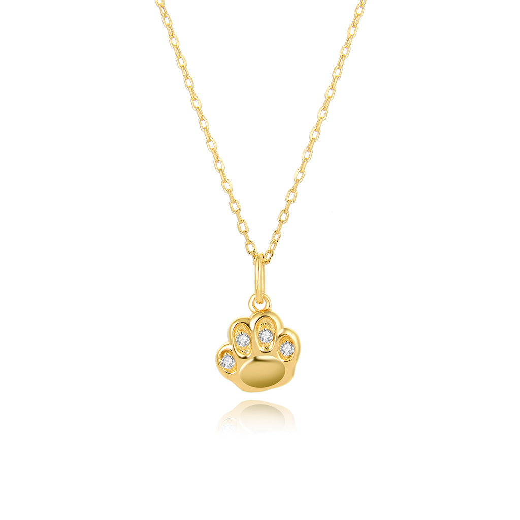 Lamorvita_CubicZirconia_CatPaw_SilverPendantNecklace_WhiteBackground