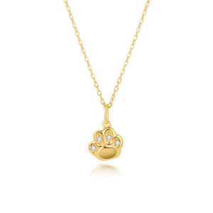 Lamorvita_CubicZirconia_CatPaw_SilverPendantNecklace_WhiteBackground