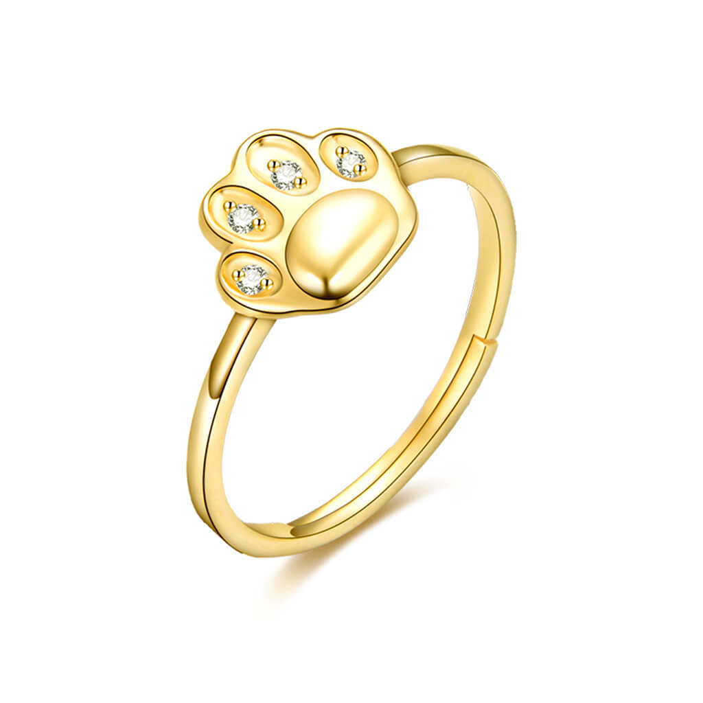 Lamorvita_CubicZirconia_CatPaw_SilverRing_WhiteBackground