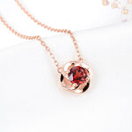 Lamorvita_Garnet_Rose_RoseGoldSilverNecklace_LeftScene