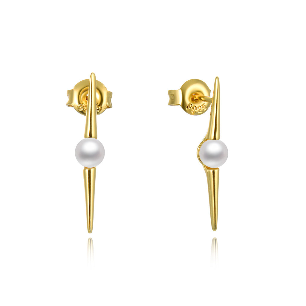 Lamorvita_Pearl_Spike_SilverStudEarrings_WhiteBackground