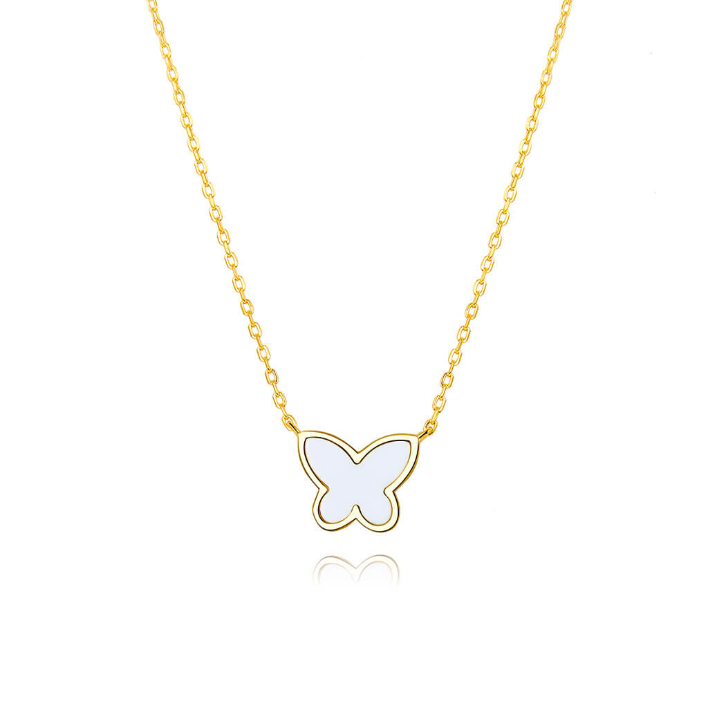 Lamorvita_WhiteAgate_Butterfly_SilverNecklace_WhiteBackground